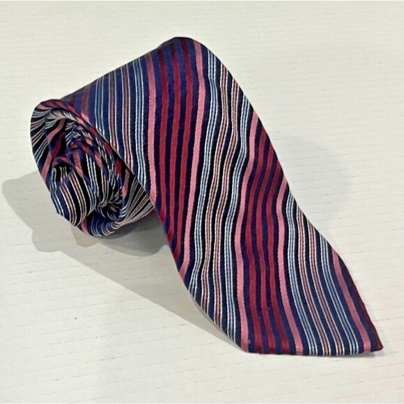 Brioni Tie Hand Made Stripe Silk Mens Luxury Neck Tie 3.5 X 60 - Picture 2 of 10